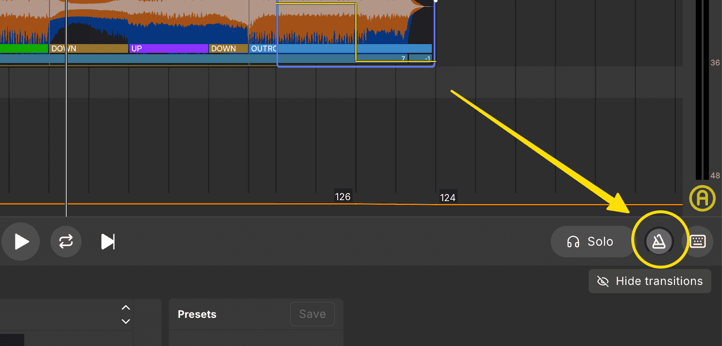 Metronome button