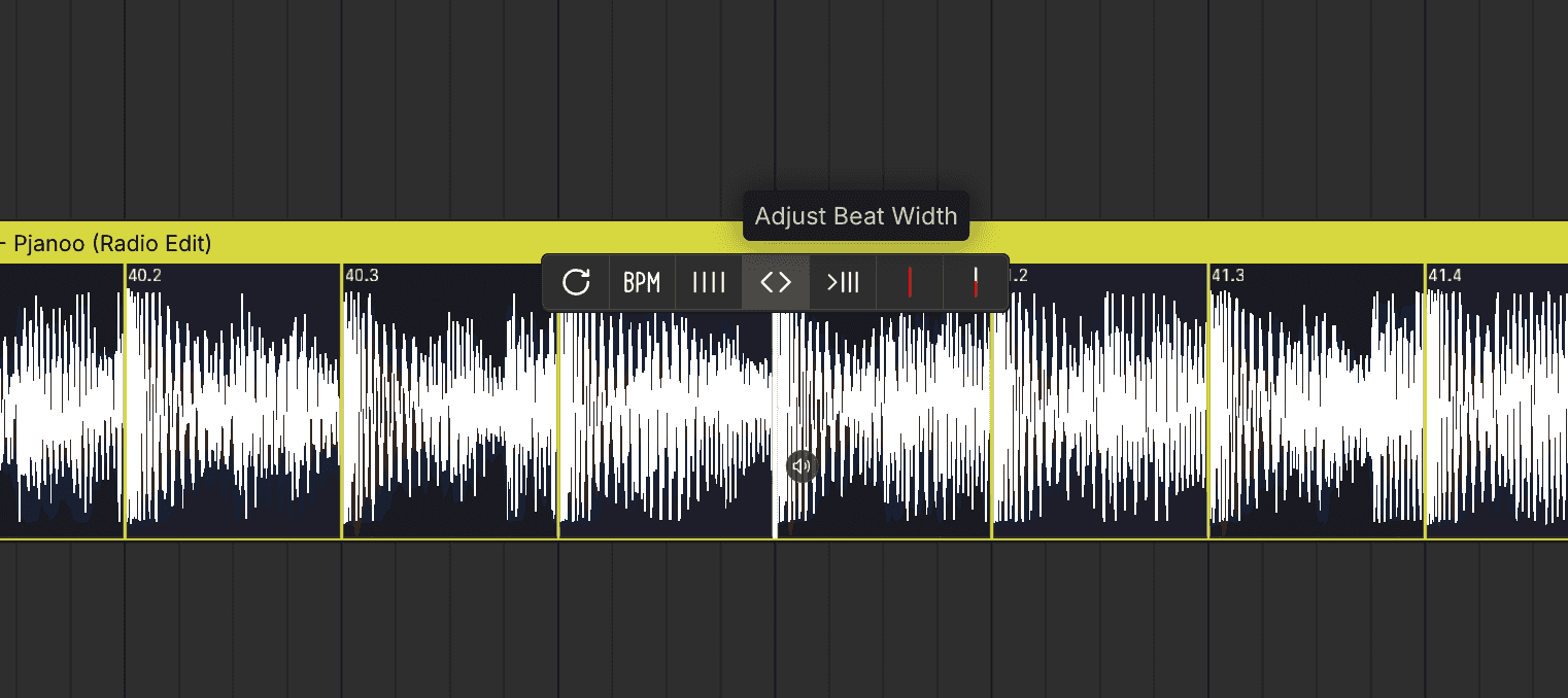 Adjust beatgrid DJ Studio