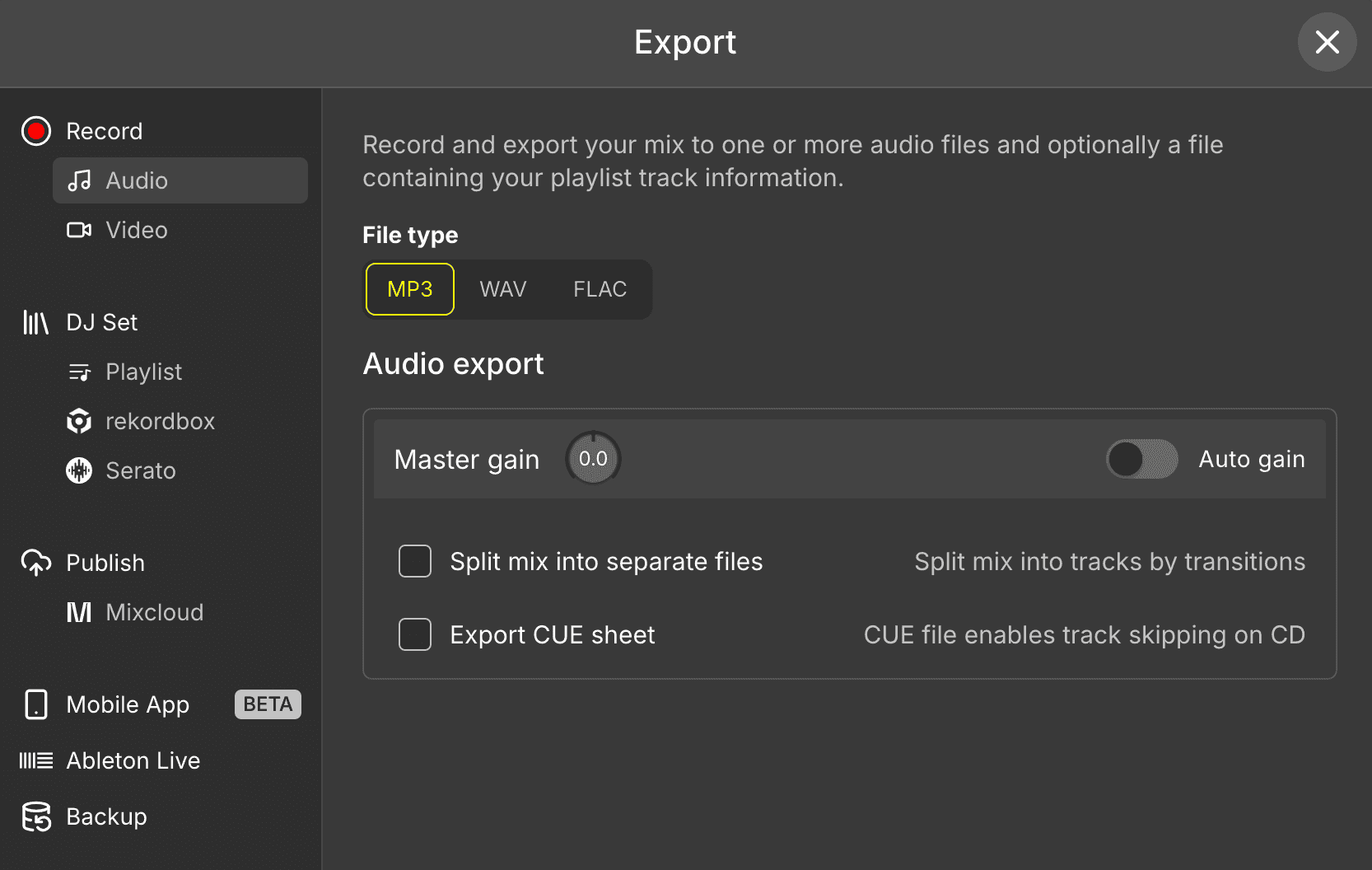 DJ.Studio Export 