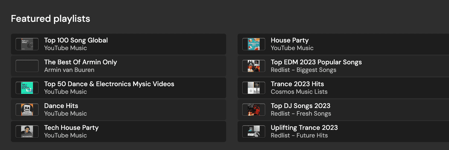 DJ.Studio Featured Playlists