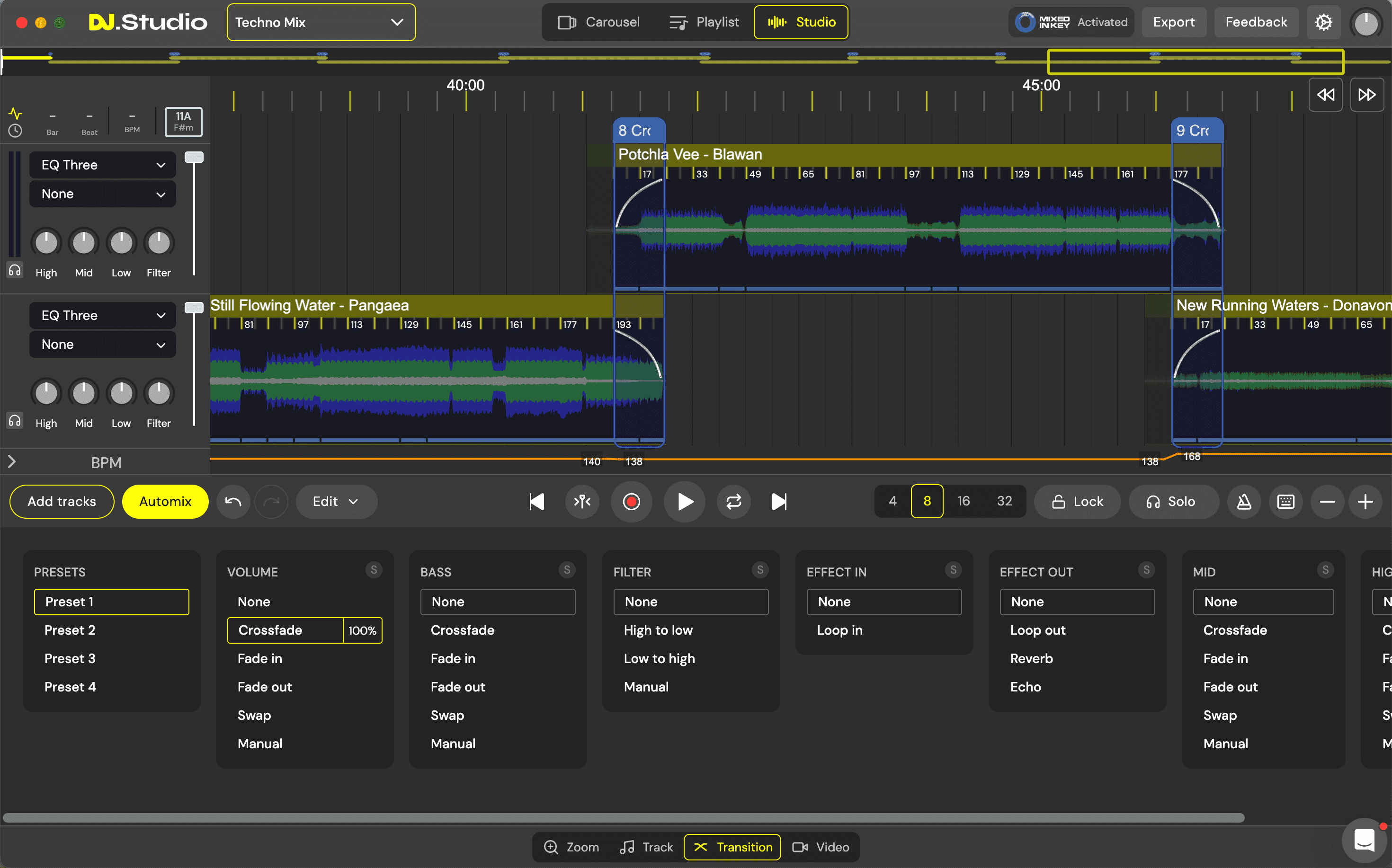 Using studio dj software