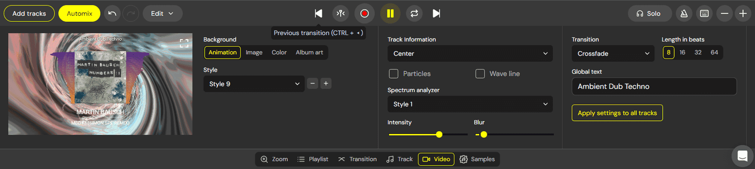 dj studio video engine