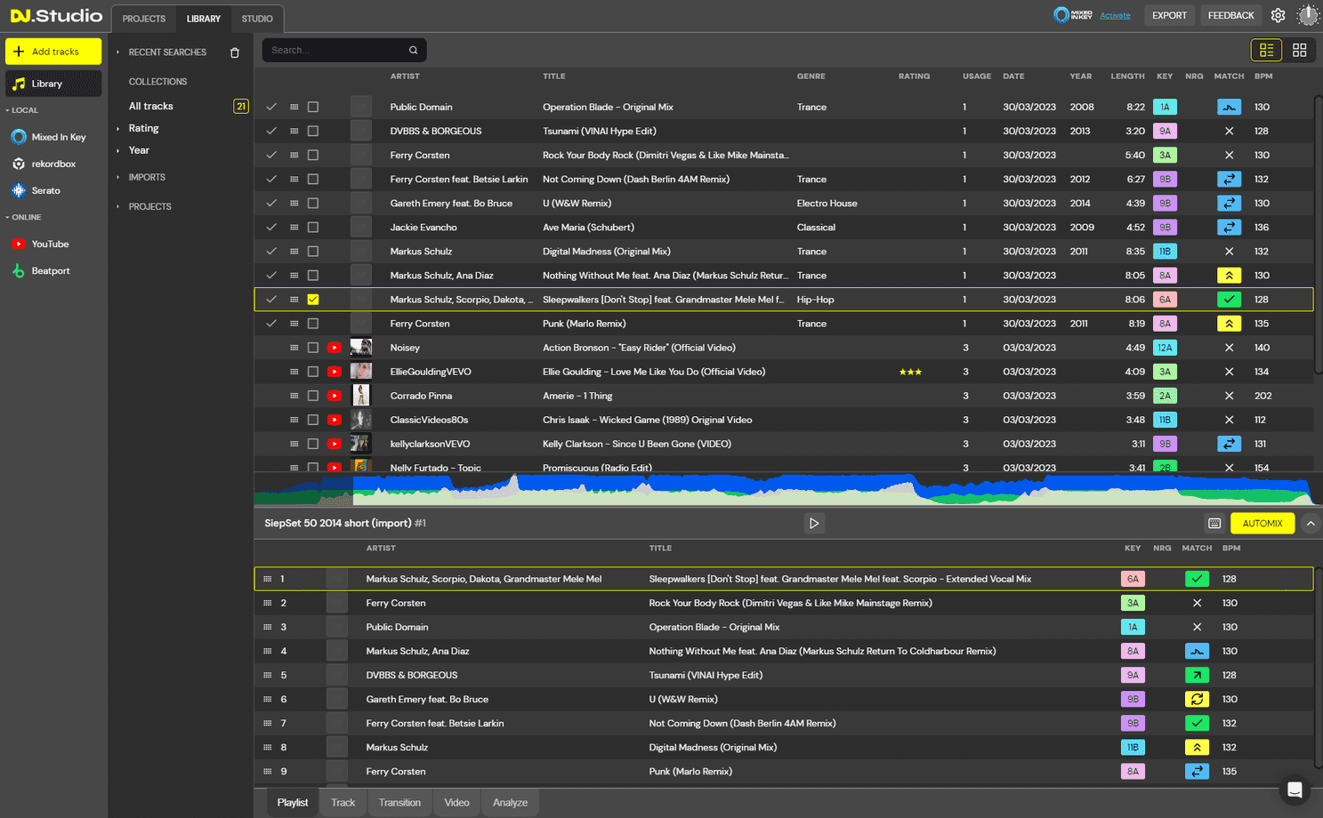DJ.Studio's Music Library