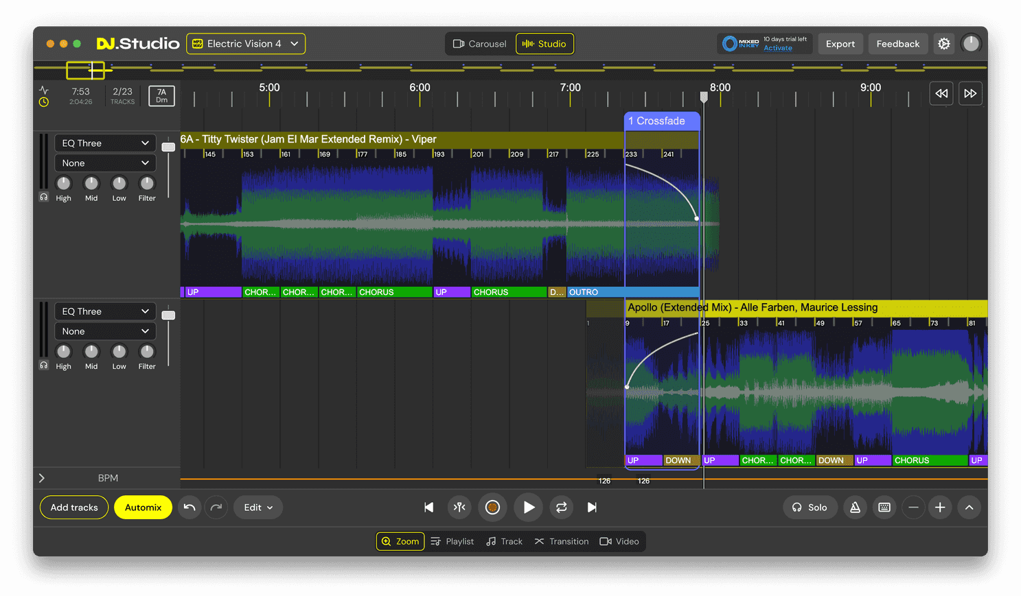 DJ.Studio Timeline Editor