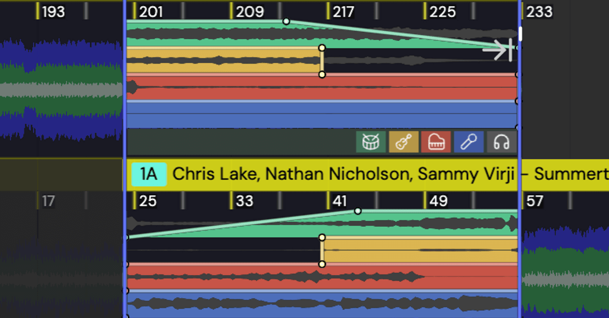 Transition with stem separation