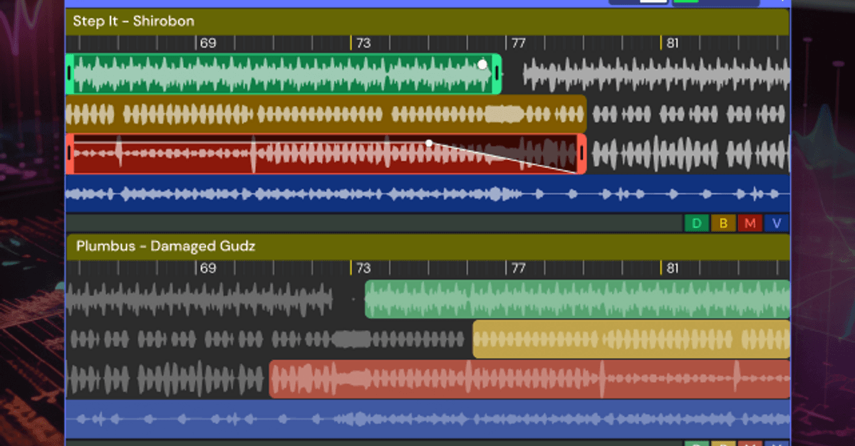 Transition with stems