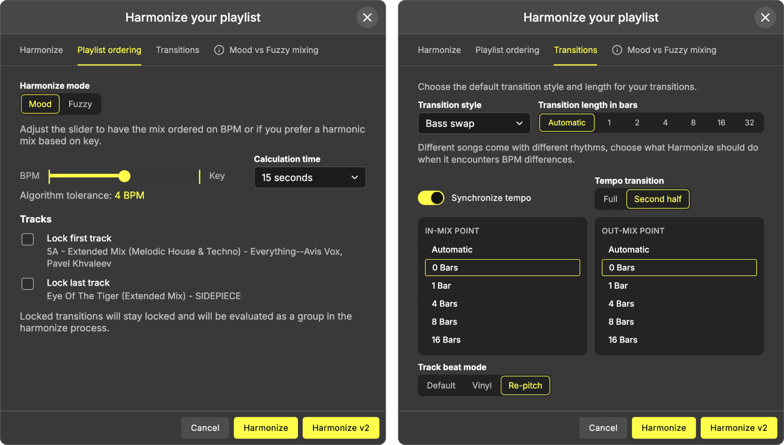 Harmonize your playlist to make it sound seamless