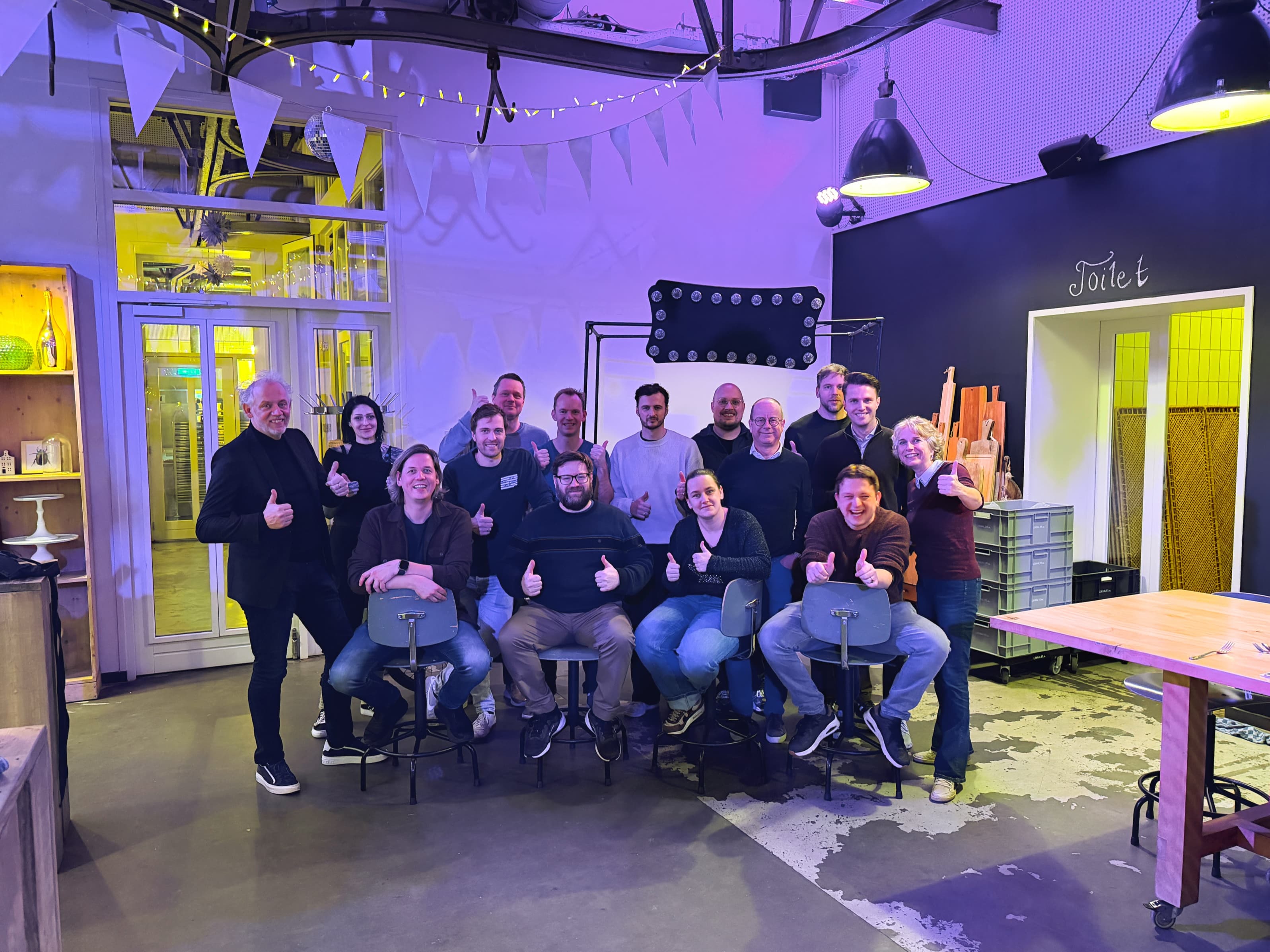 The DJ.Studio team celebrating 3 years
